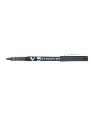 Pilot V5 Hi-Tecpoint Kugelschreiber – 3 Stück Mit 0,5 Mm Spitze & Schwarzer Flüssigtinte